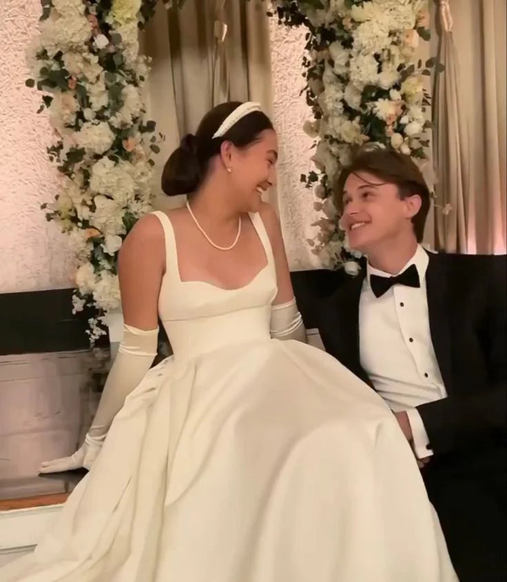 Robes de soirée Weitese, robe de bal longue blanche en satin, coupe trapèze, robes de bal, boutiques, robes formelles pour femmes